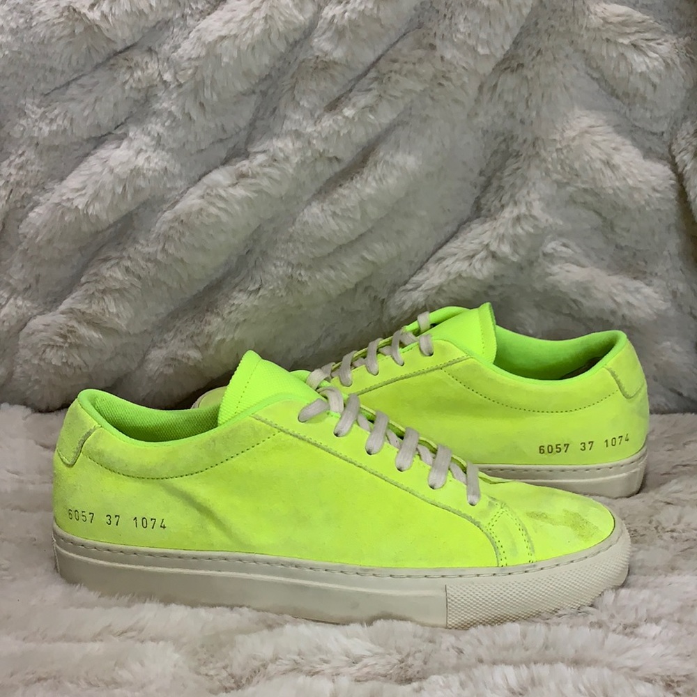 Common Projects Sneakers Shoes Sz 37 neon Yellow women’s